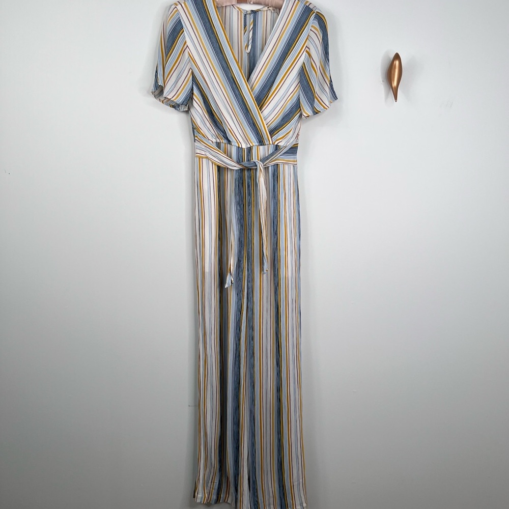 Francesca's Multicolor Striped Jumpsuit